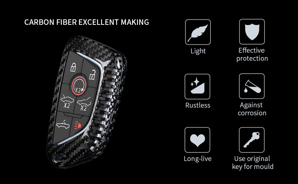 T-carbon Real Carbon Fiber Key Fob Cover