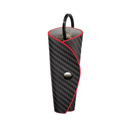 Carbon Fiber Key Organizer - Minimalist Leather Key Holder for 2-5 Keys | Compact Keychain Wallet