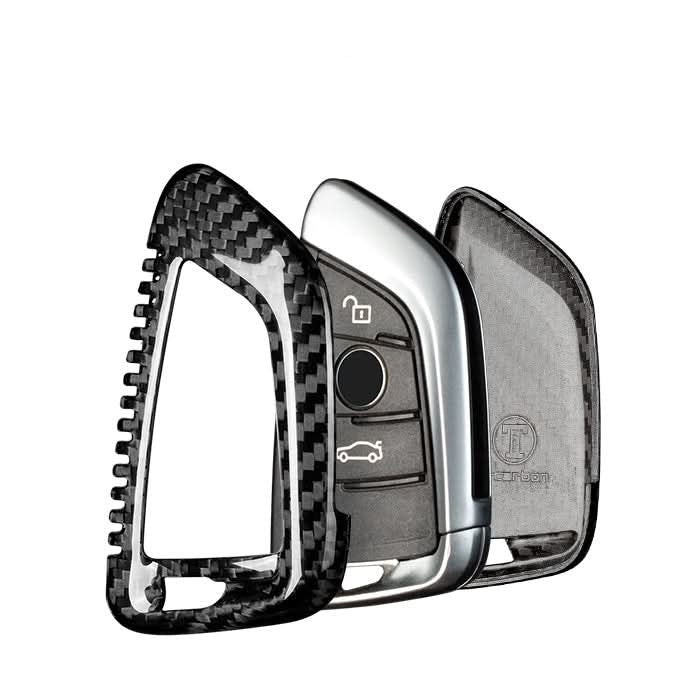 T-carbon Real Carbon Fiber Key Fob Cover Case Compatible with BMW