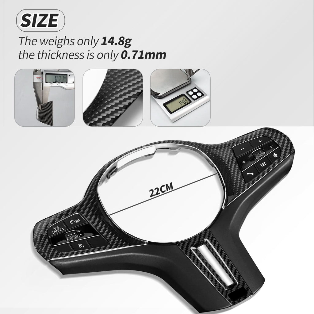 T-carbon Real Carbon Fiber Steering Wheel Frame Cover Trim Fits for BMW
