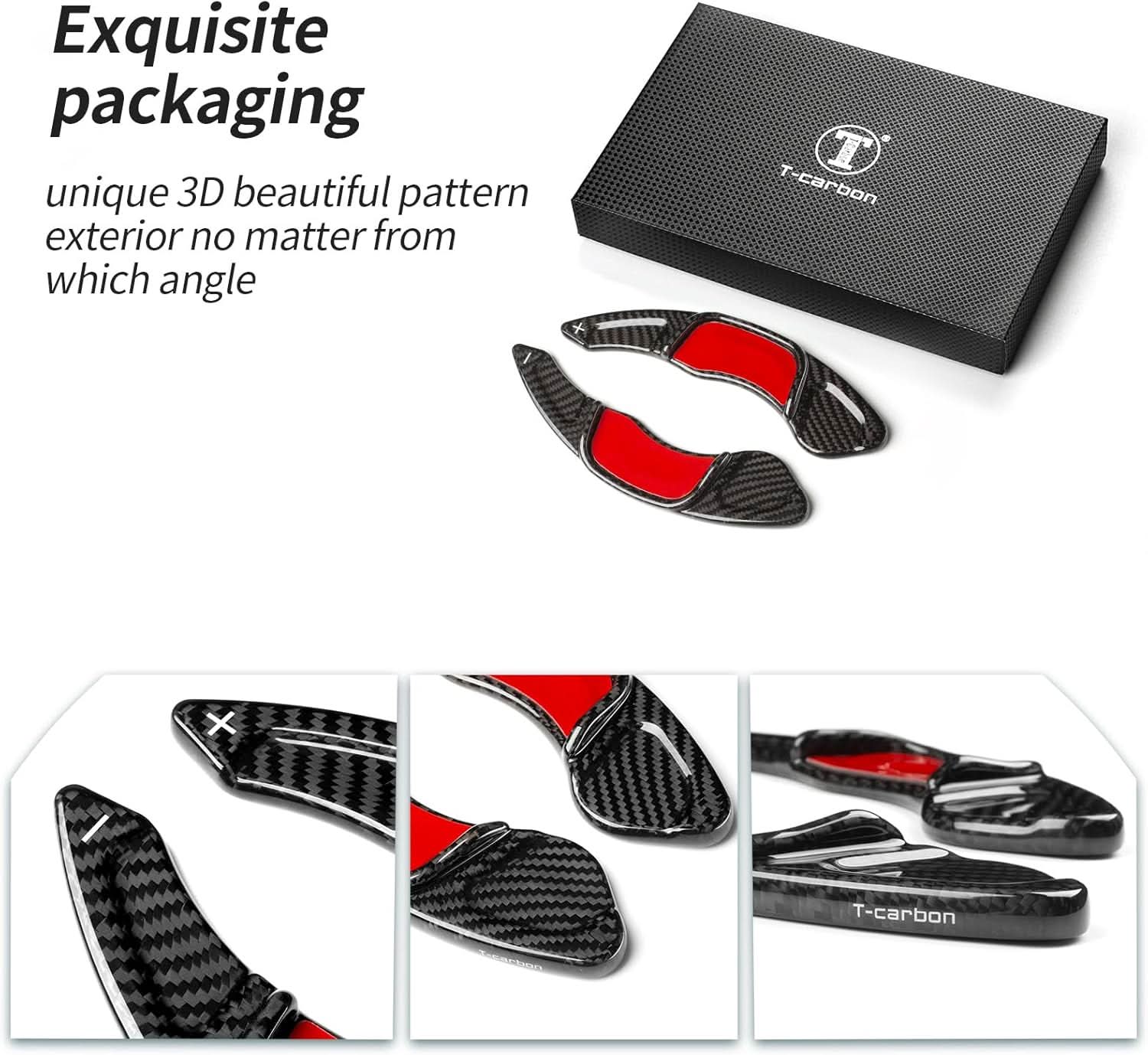 T-carbon Paddle Shifter Extensions Fits Volkswagen MK7