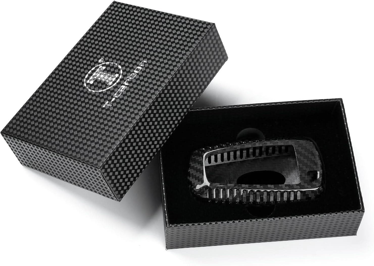 Premium Carbon Fiber Key Fob Cover for Ford F150 F250 F350 - Lightweight Protection Case