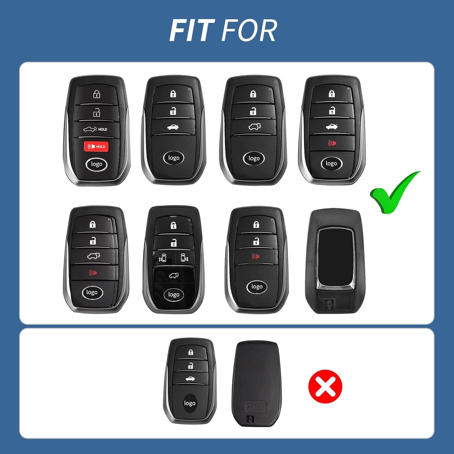 Premium Carbon Fiber Key Fob Cover for Toyota RAV4 Prime, Venza, Corolla Cross 2021-2024
