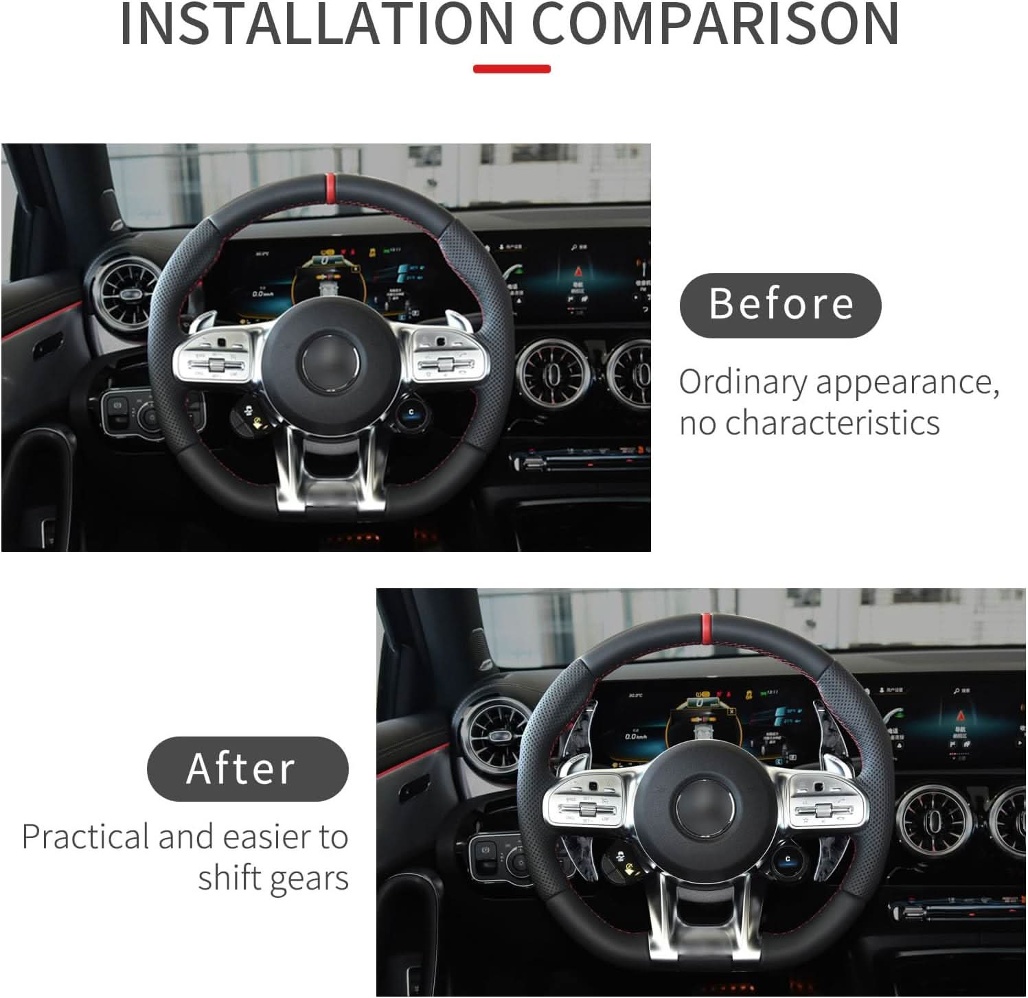 T-carbon Genuine Carbon Fiber Paddle Shifter Extension for Mercedes Benz AMG