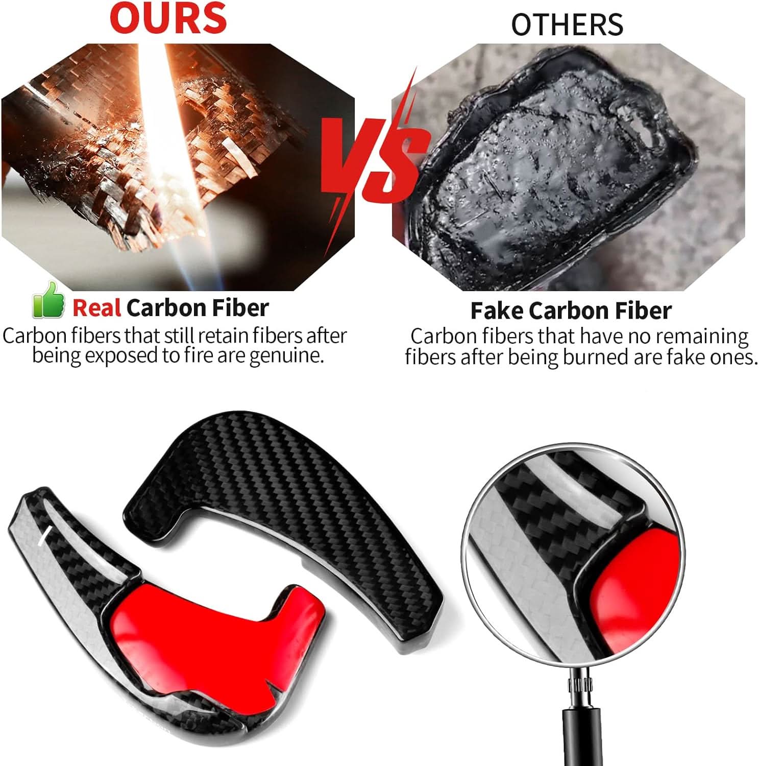 T-carbon Paddle Shifter For Dodge Durango Charger Challenger Hell Cat
