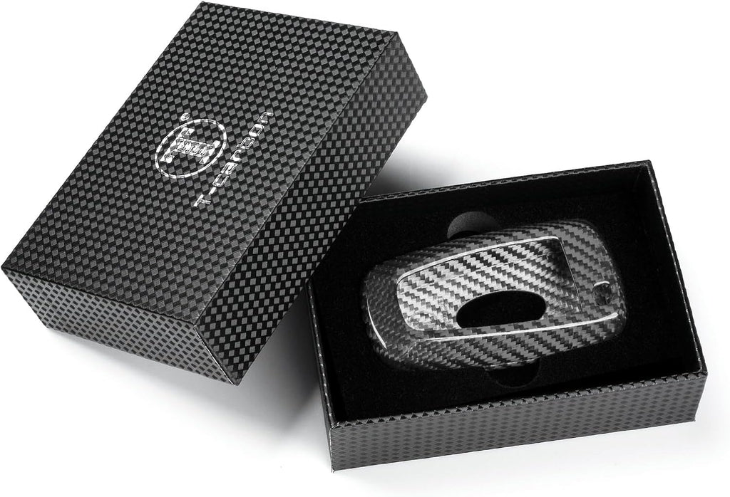 Premium Carbon Fiber Key Fob Cover for Ford F150 F250 F350 - Lightweight Protection Case