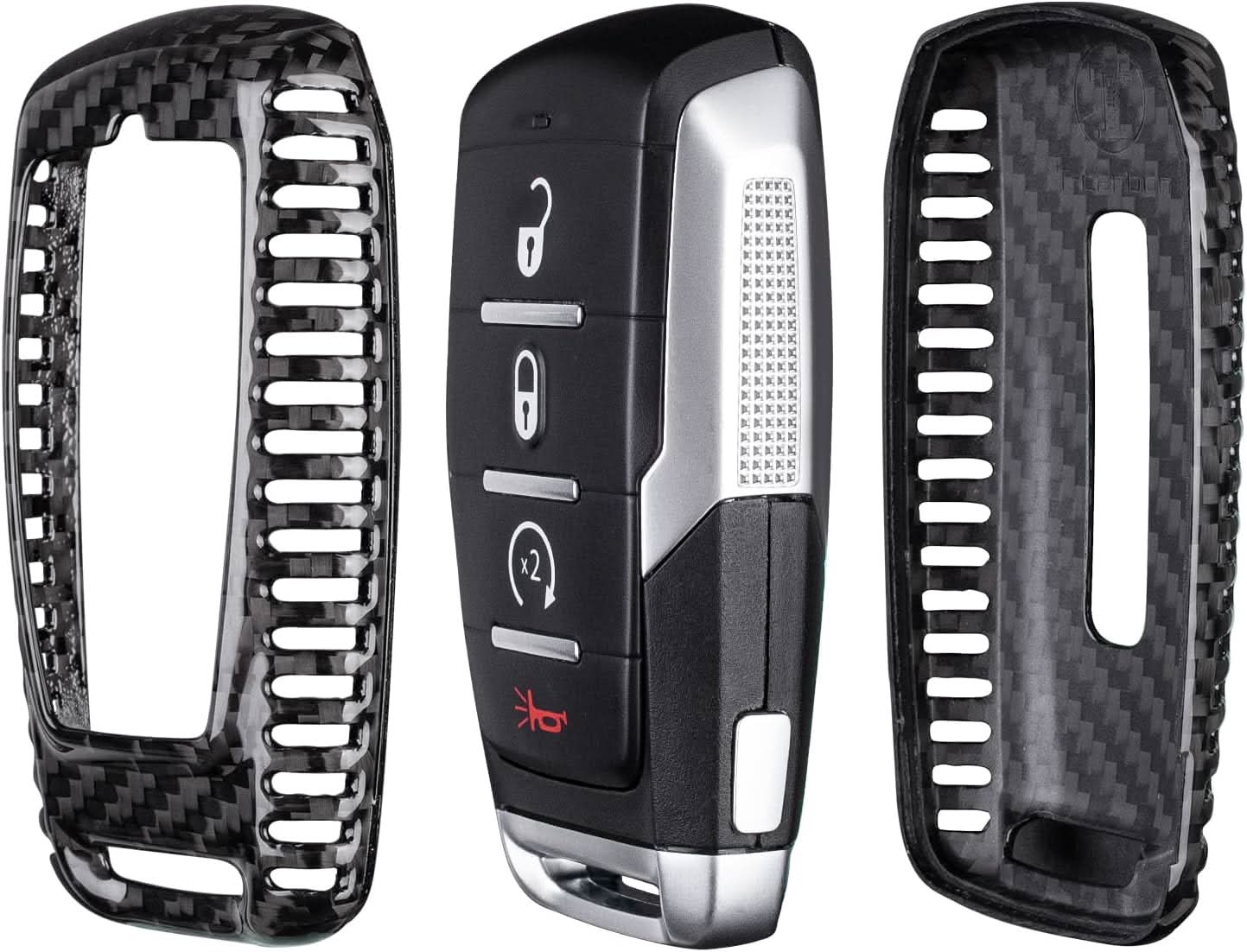 T-carbon Carbon Fiber Key Fob Protector fits for Ram 1500 2500 3500