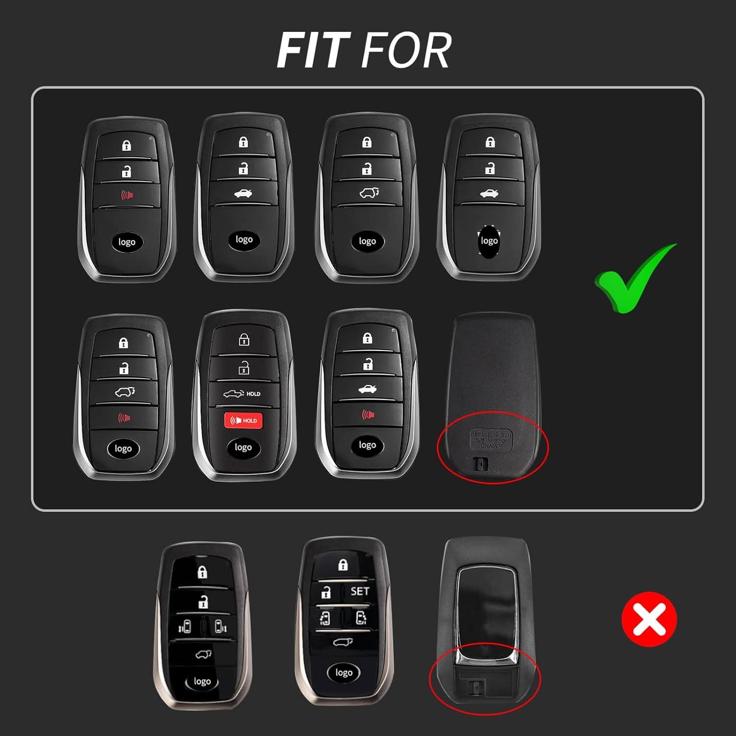 Premium Carbon Fiber Key Fob Cover for Toyota Tundra 2022-2024 | Sienna 2021-2023 | Sequoia 2023-2024