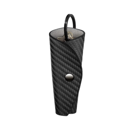 Carbon Fiber Key Organizer - Minimalist Leather Key Holder for 2-5 Keys | Compact Keychain Wallet