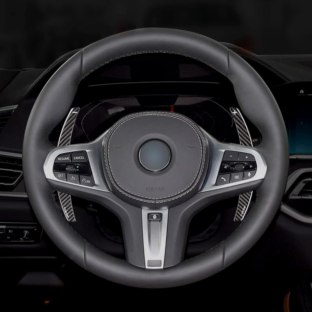 T-carbon Carbon Fiber Paddle Shifter Extension Cover Compatible with BMW