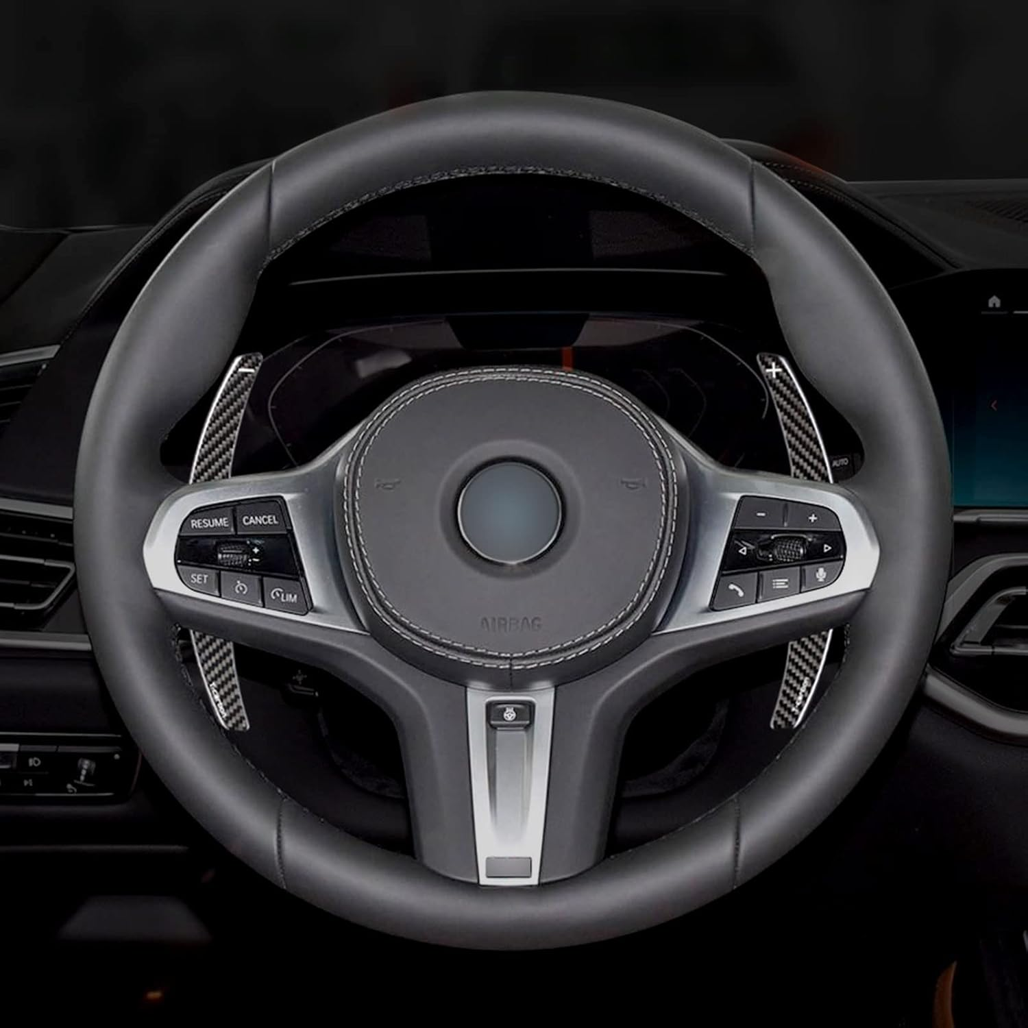 T-carbon Carbon Fiber Paddle Shifter Extension Cover Compatible with BMW